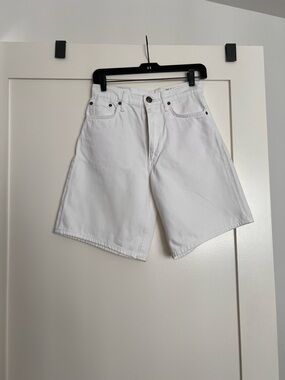 rag & bone White Denim Bermuda Shorts